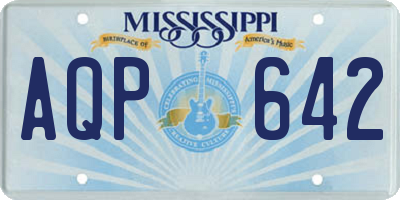 MS license plate AQP642