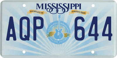 MS license plate AQP644