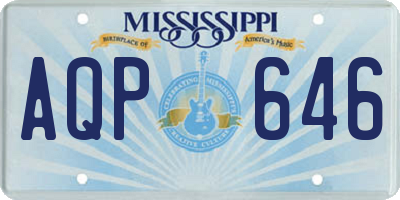 MS license plate AQP646