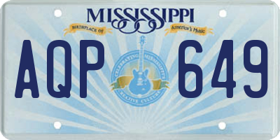 MS license plate AQP649