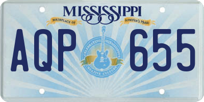 MS license plate AQP655