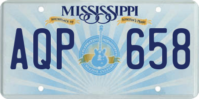 MS license plate AQP658