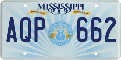 MS license plate AQP662