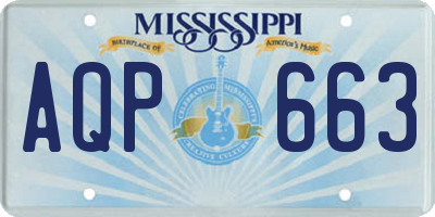 MS license plate AQP663