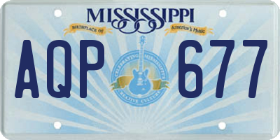 MS license plate AQP677