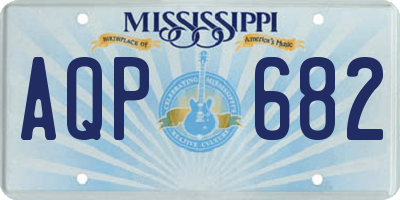 MS license plate AQP682