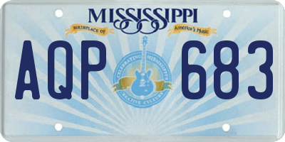 MS license plate AQP683