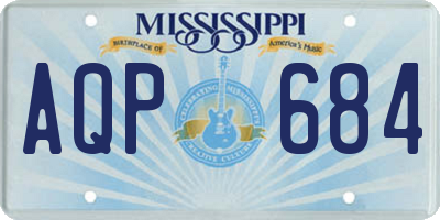 MS license plate AQP684