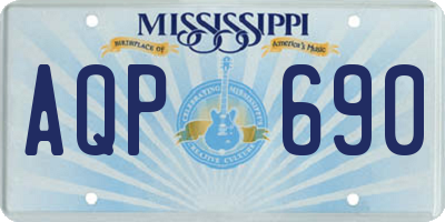 MS license plate AQP690