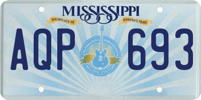 MS license plate AQP693