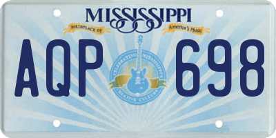 MS license plate AQP698