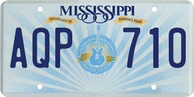 MS license plate AQP710