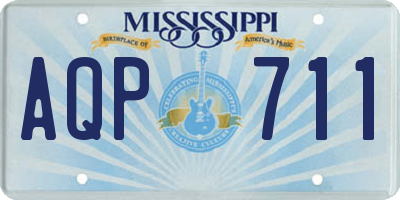 MS license plate AQP711