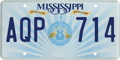 MS license plate AQP714