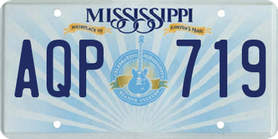 MS license plate AQP719