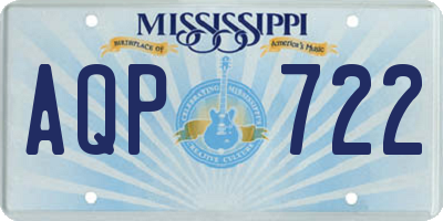 MS license plate AQP722