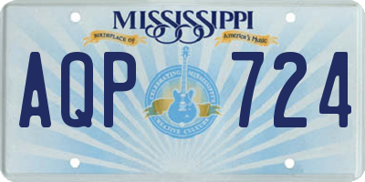 MS license plate AQP724