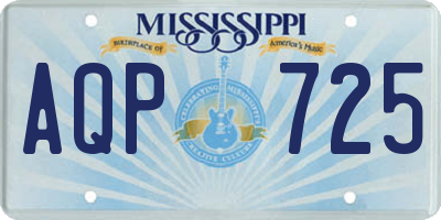 MS license plate AQP725