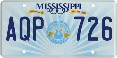 MS license plate AQP726