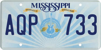 MS license plate AQP733