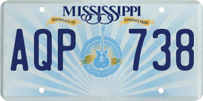 MS license plate AQP738