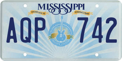 MS license plate AQP742