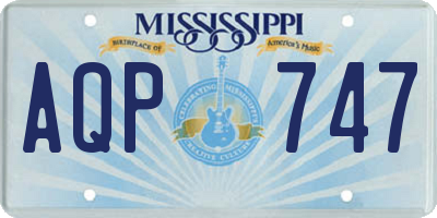 MS license plate AQP747