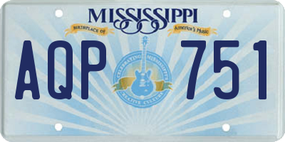 MS license plate AQP751