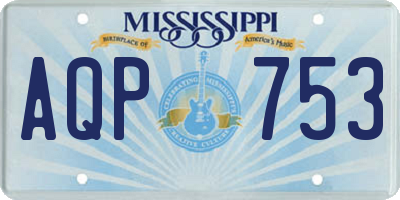 MS license plate AQP753