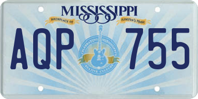 MS license plate AQP755