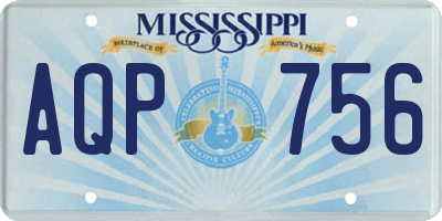 MS license plate AQP756
