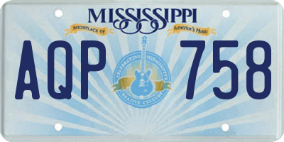 MS license plate AQP758