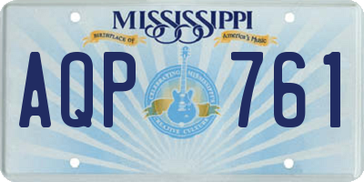 MS license plate AQP761