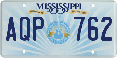MS license plate AQP762