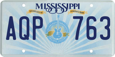 MS license plate AQP763