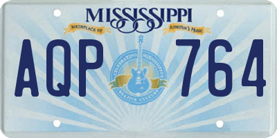MS license plate AQP764