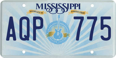 MS license plate AQP775