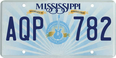 MS license plate AQP782