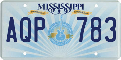 MS license plate AQP783