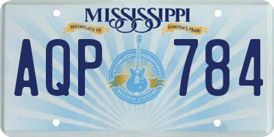 MS license plate AQP784