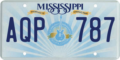 MS license plate AQP787