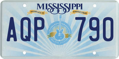 MS license plate AQP790