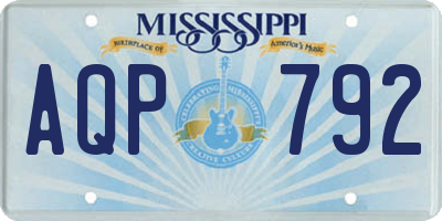 MS license plate AQP792