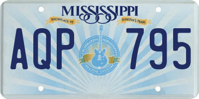 MS license plate AQP795