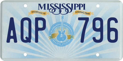 MS license plate AQP796