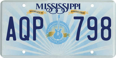 MS license plate AQP798