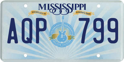 MS license plate AQP799