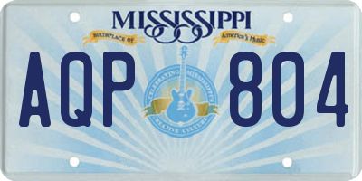 MS license plate AQP804