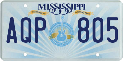 MS license plate AQP805