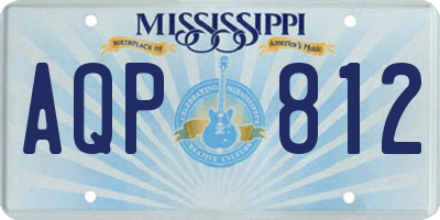 MS license plate AQP812